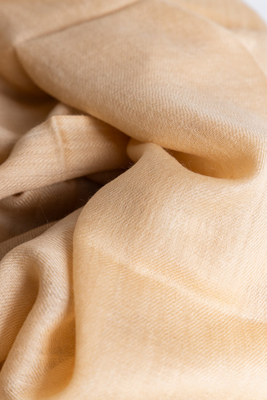 Close up a pashmina color beige