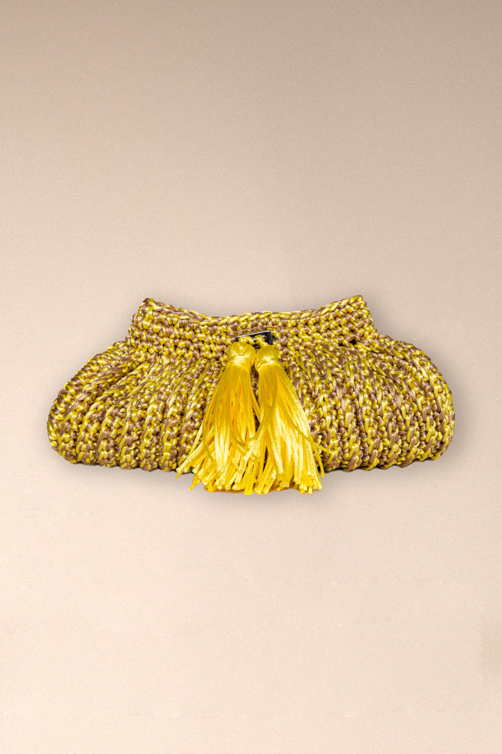 Cantiga clutch XL en color amarillo