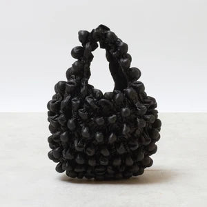 Bolsa Bunzaburo Small Pom Pom Bag Metálica