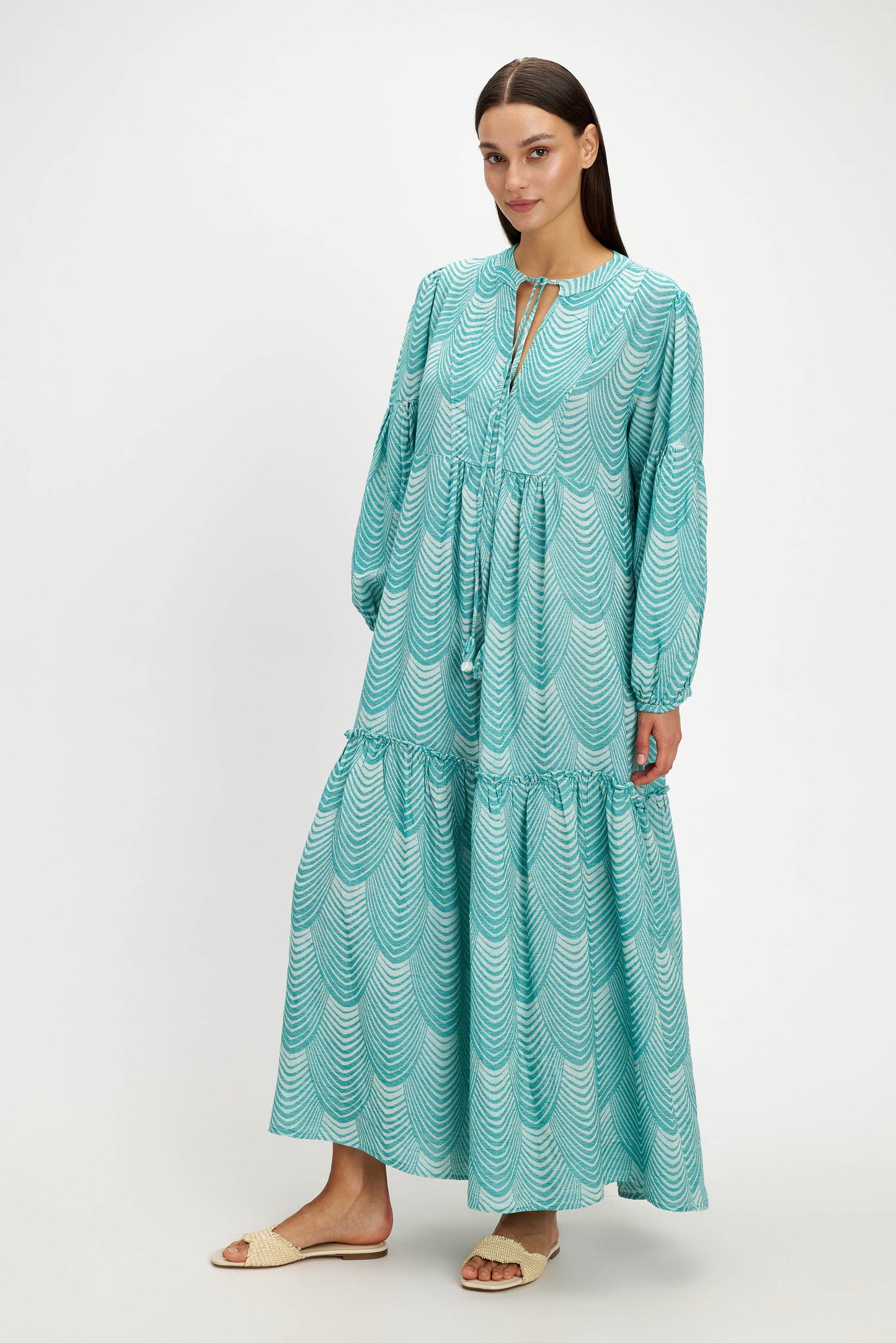 Vestido Mermaid Maxi Dress Long Sleeve