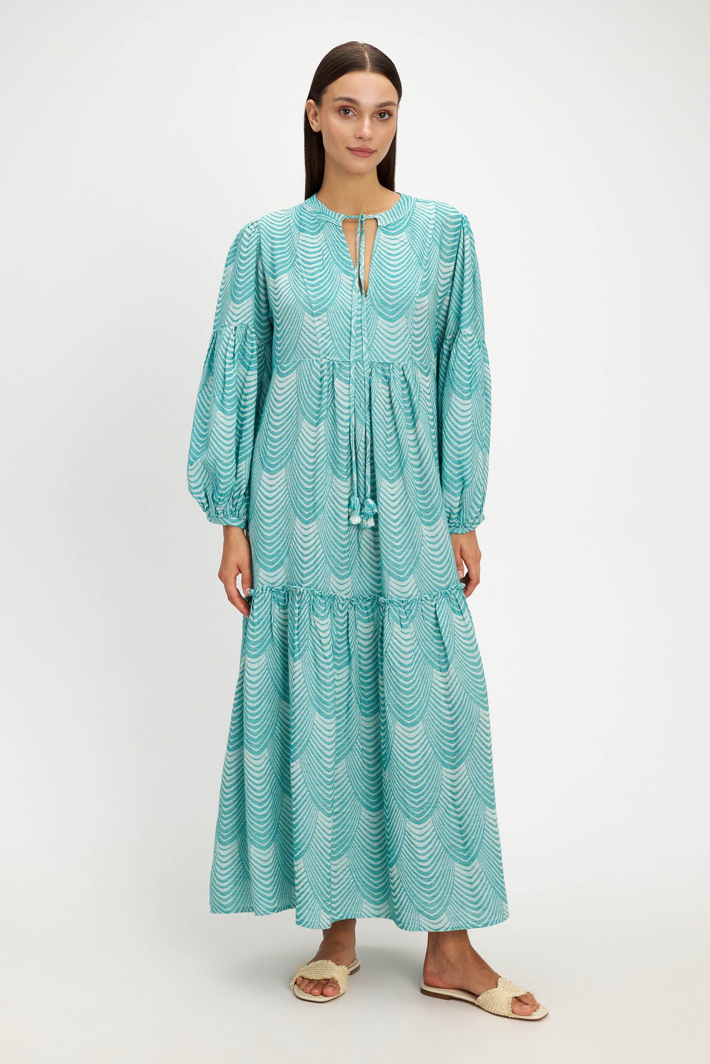 Vestido Mermaid Maxi Dress Long Sleeve