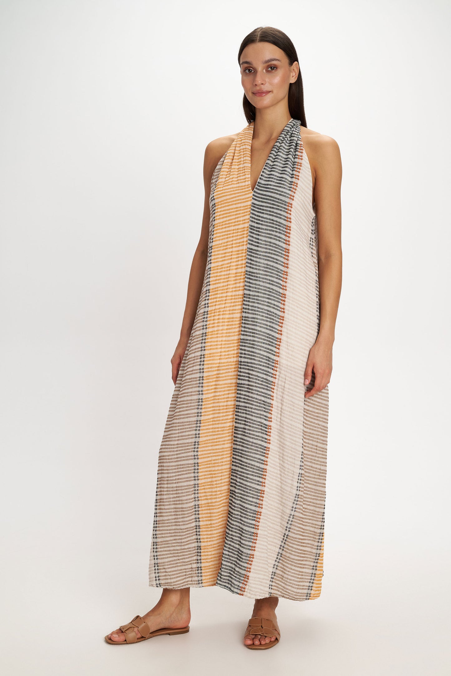 Vestido Leros Maxi Dress Camel