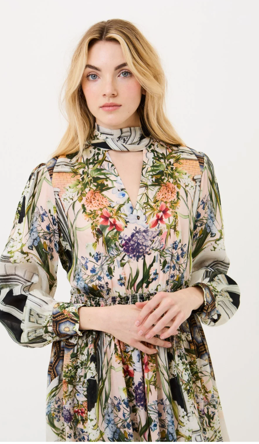 Falguni Vestido Flora Facade Dress