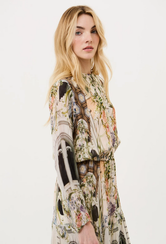 Falguni Vestido Flora Facade Dress Organza