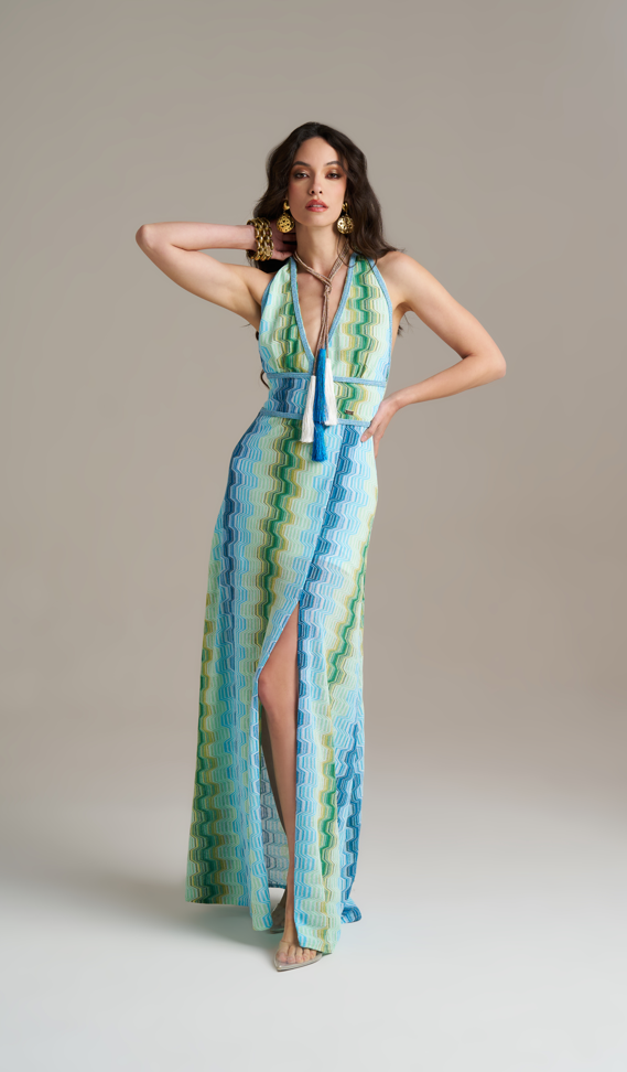 Vestido Pholya Island Sky Green